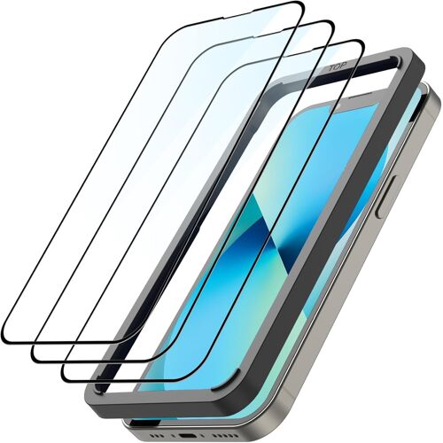 KAL-3 Pièces Verre Trempé Pour Iphone 13/13 Pro/14, Vitre Protection De Anti Rayures Avec Outil D'Installation Facile, Haute Sensibilité, Sans Bulles, Protection Ecran