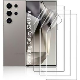 Kal-Film De Protection D'écran Hydrogel Pour Samsung Galaxy S24 Ultra, 3 Pièces Tpu Souple Transparent Hd Anti-Bulles Anti-Rayures Anti-Traces De Doigts Auto-Réparatrice