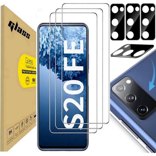 Kal-Compatible Avec Samsung Galaxy S20 Fe 5g \U2013 Lot Premium Écran + Lentilles Caméra Verre Trempé Résistant + Défense Complète Pour La Caméra
