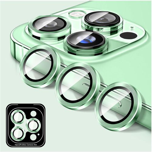 Kal-Protecteur D'objectif D'appareil Photo Pour Iphone 12 Pro Max, Protecteur D'écran De Couverture De Caméra En Verre Trempé, Anneaux Individuels En Métal À Alignement Automatique