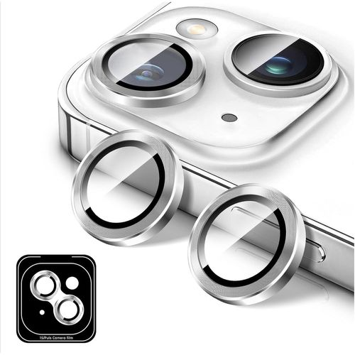 Protecteur D'objectif D'appareil Photo Pour Iphone 13/Iphone 13 Mini, 9h Protecteur D'écran De Couverture De Caméra En Verre Trempé, Anneaux Individuels En Métal À Alignement Automatique