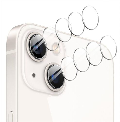 KALANKA-[Super Mince 4 Pièces Caméra Arrière Protecteur Compatible avec iPhone 16/16 Plus, HD Verre Trempé [Résistant aux Rayures] Verre Trempé Camera pour iPhone 16/16 Plus