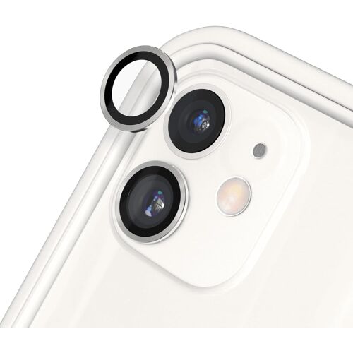 JGD-Protection d'objectif en verre trempé 9H compatible avec [iPhone 11/12 mini / 12] | Résistance aux chocs et aux rayures, haute clarté, protection anti-éclats, techn anti-buée - Argent
