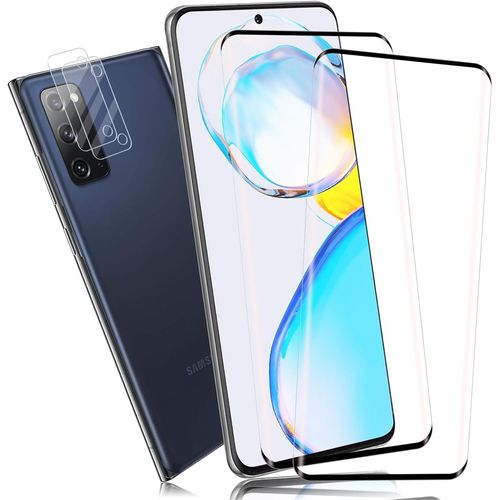 Sjzg-Verre Trempé Pour Samsung Galaxy S20, 2+2 Pièces 9h Dureté Haute Sensibilité Protection Écran+Caméra Arrière, Ultra Hd 3d Plein Écran Vitre Protection, Sans Bulles Samsung S20 Film Protection