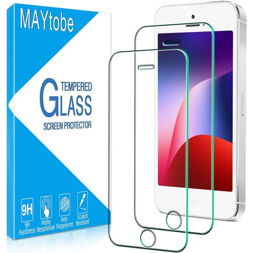 Kal-2 Pièces Verre Trempé Pour Iphone Se 2016/5/5s/5c, Film Protection Écran Sans Bulles, Dureté 9h, Anti-Rayures, Anti-Empreinte, Haut Définition Vitre Protection