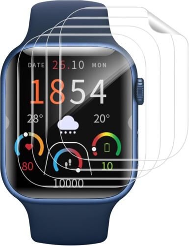 Tempered Glass For Apple Watch 7/8/9 41mm, 4 Pieces Scratch-Resistant Tpu Film, High Sensitivity 3d Full Screen Glass Protection, Ultra Hd Bubble-Free For Watch 41mm Screen Protector