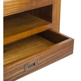 Meuble Tv En Bois Marron L 130 Cm