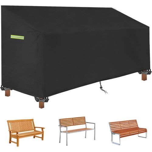 Letnerny-Housse De Protection Pour Banc De Jardin 2 Places, 135 X 67 X 65/91 Cm, En Oxford 600d, Imperm¿¿Able, Coupe-Vent, R¿¿Sistante Aux Uv