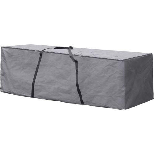 LETNERNY-Sac De Rangement Pour Coussin DExt¿¿rieur Xl, Housse Coussin De Jardin, Rangement Coussin Salon De Jardin, Sac Hivernage, Rangement ¿¿tanche, Imperm¿¿able, Gris, 200 Cm X 75 Cm X 60 Cm