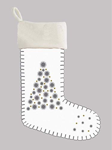 Chaussette Imprimée Pur Coton 44x35 Cm Sapin