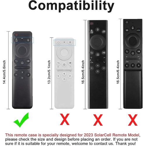 Housse Coque en Silicone pour Samsung 2023 Solaire TV Télécommande Vocale, Etui de Protection pour Samsung Télécommande BN59-01432A TM2360E, Antidérapage, Antisismique, Lavable (Rouge)