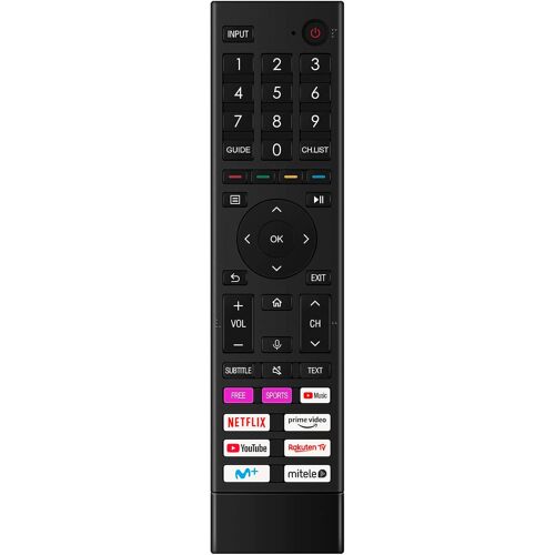 Télécommande Remplacée Convient Pour Erf3D80H Hisense Tv 43A6Bg 43A6Cg 43A6Dg 43A6Dgch 43A6Eg 43A6Fg 43A6Gg 43A6Hg 43A6Egch 43A6Bgtuk 43A6Cgtuk 43A6Egtuk 43A6Fgtuk 50A6Bg 50A6Cg 50A6Dgch