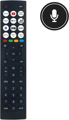 ERF2M36H ERF2M36 Nouvelle télécommande vocale de Remplacement pour fit for Hisense Smart Android TV A23100T 75E7K Pro A22451R 43A6K A23291Q 43A7KO A22480X 43E7KQ A22512W