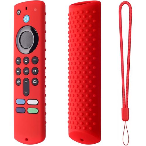 Senior-Housse De Télécommande En Silicone Avec Lanière En Silicone Antidérapant Pour Fire Tv Stick Rouge,[L1337]