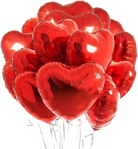 SJZG-30 Pcs Ballon En Aluminium Pour Anniversaire De Mariage Douche Saint Valentin (Red)