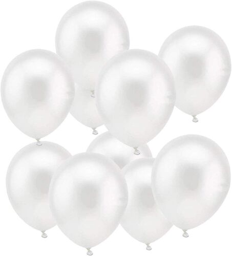 SJZG-100 Pièces De Ballons Blancs Perle, 12 Pouces Latex, Hélium Pour Fête, Anniversaire, Baby Shower, Mariage, Communion - Décorations Thème
