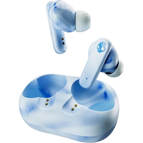 SUBZONAL-Skullcandy Écouteurs sans Fil Ecobuds, 8 h d¿Autonomie, Étui de Recharge sans Batterie, Microphone, Fonctionne avec Les Appareils Android et Bluetooth - Glacier