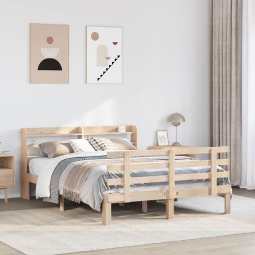 Vidaxl Cadre De Lit Avec Tête De Lit Sans Matelas 120x190 Cm