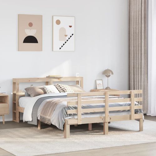 Vidaxl Cadre De Lit Avec Tête De Lit Sans Matelas 120x190 Cm