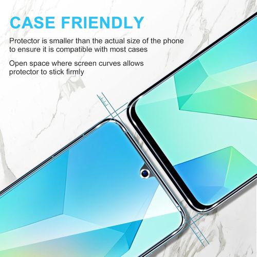 Trahoo-Verre Trempé Pour Samsung Galaxy A16 5g, Lot De 2 Vitre Film Protection Écran Compatible Avec Samsung Galaxy A16, Dureté 9h Vitre, Ultra Clair, Anti-Rayures, Facile À Installer