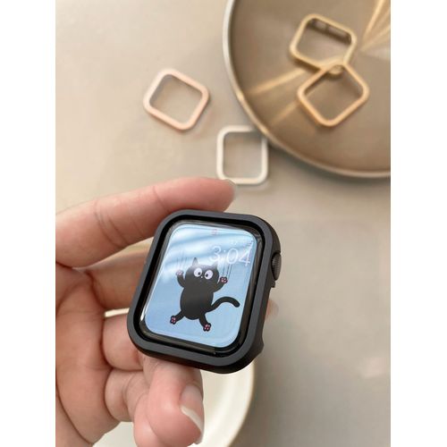 Convient Pour Apple Watch 7, Coque De Protection Apple Watch Iwatch 8910 Génération 65, Boîtier En Alliage D'aluminium Se-K Noir-49mm