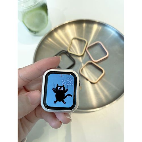 Convient Pour Apple Watch 7, Coque De Protection Apple Watch Iwatch 8910 Génération 65, Boîtier En Alliage D'aluminium Se-Argent K-42 Mm