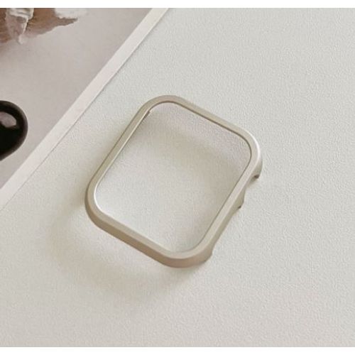 Convient Pour Apple Watch 7, Coque De Protection Apple Watch Iwatch 8910 Génération 65, Boîtier En Alliage D'aluminium Se-Couleur Starlight - 45 Mm (S7 S8)