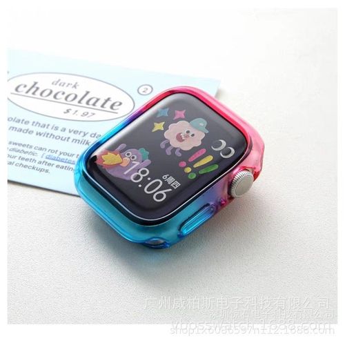 Coque De Protection En Tpu Dégradé Bicolore Pour Apple Watch Iwatch 98 Génération 7654s-Poudre Bleue-41