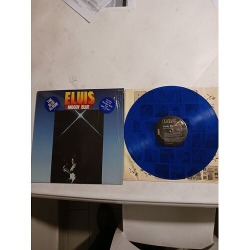 Elvis Presley Moody Blue Lp 33 Tours Original Usa 1977 Avec Les 2 Stickers Sur La Pochette !!