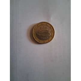 Piece De 1 Euro 2002 Irlande ( Ttb ) Euros Irlandais Harpe Celtique Bi Métallique Revers : Bosse Sans Caracteristique  Brise De Coin