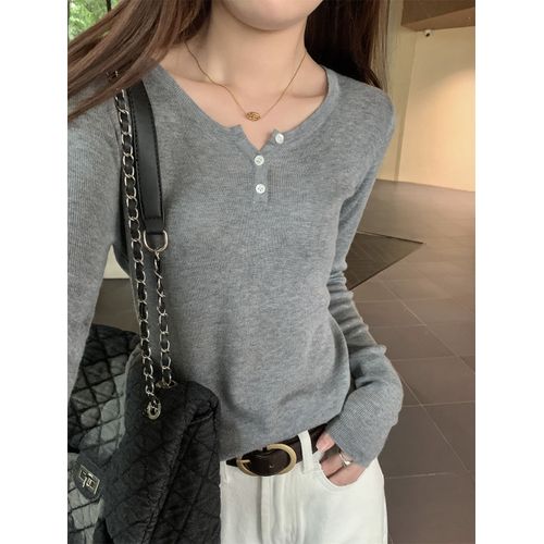 Pull Tricoté En Laine 6 À Col Semi-Ouvert Pour Femme, Haut À Manches Longues Et Intérieur, Idéal Pour L'automne Et L'hiver