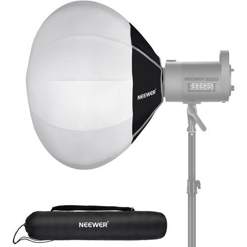 NEEWER Softbox Lanterne 50cm, Diffuseur de lumière 360° à Dégagement Rapide, Support Bowens avec Alliage de Nylon pour lumières vidéo LED Continues RVB CB60 CB60B CB200B MS60B MS60C MS150B, NS20L