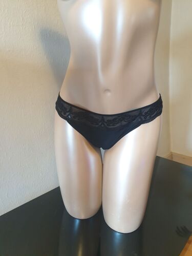 Tanga  Noir Luna Collection Gothic Taille 42