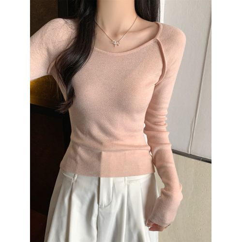 Pull En Laine Tricoté À Col Rond Raglan Doux Et Slim 6 Pour Femme, Haut À Manches Longues, Automne Et Hiver