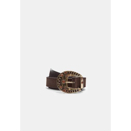 Stradivarius Ceinture À Boucle Contrastée Marron 70