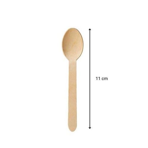 Lot De 100 Petite Cuillère En Bois - Longueur 11 Cm