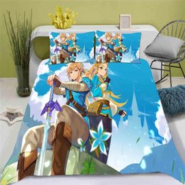 Housse De Couette Princesse Zelda 3d Exquis Dessin Anime Anime Impression Numérique Parure De Lit Couette Lit Jeunesse Decoration Maison Enfants Garcon S Cadeau