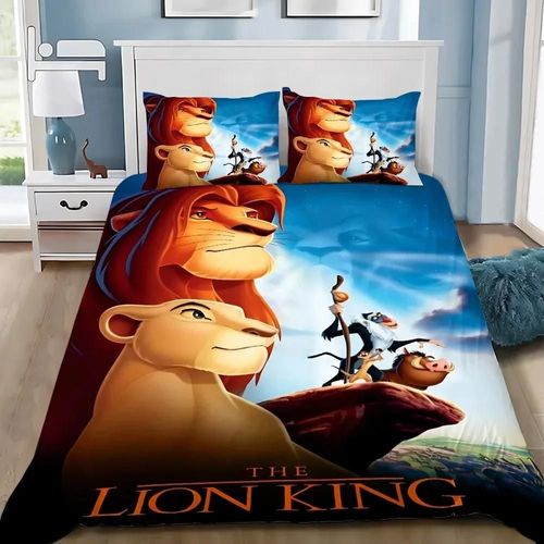 Housse De Couette Taie D'oreiller Parure De Lit Simba Roi Lion Adulte Garcon Fille Chambre Decoration Enfants Cadeau Simple Double Taille