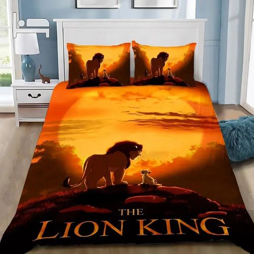 Housse De Couette Taie D'oreiller Parure De Lit Simba Roi Lion Adulte Garcon Fille Chambre Decoration Enfants Cadeau Simple Double Taille