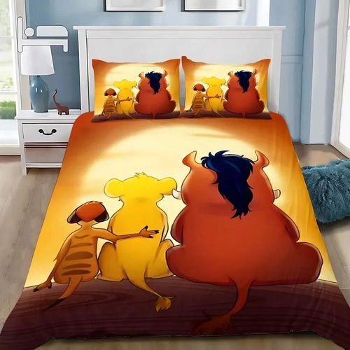 Housse De Couette Taie D'oreiller Parure De Lit Simba Roi Lion Adulte Garcon Fille Chambre Decoration Enfants Cadeau Simple Double Taille