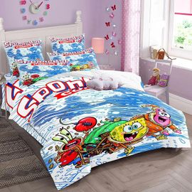 Housse De Couette 3d Patrick Star, Ensemble De Literie En Éponge D'animation, Housse De Couette Squidward, Taie D'oreiller, Ensemble De Lit 2/3 Pieces Pour Enfants Et Adultes