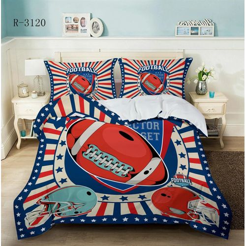 Parure De Lit Rugby, Football Américain, Queen Size, King Size, Étoiles, Sport, Housse De Couette, Double, Garcon , Cadeau