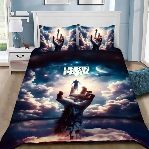 Housse De Couette Taie D'oreiller Parure De Lit Célèbre Groupe De Rock Linkin P-Park Adulte Garcon Fille Chambre Decoration Enfants Cadeau Simple Double