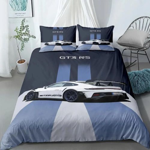 Parure De Lit Rallye Gt3 Avec Housse De Couette, King, Queen, Double, Full, Twin, Single