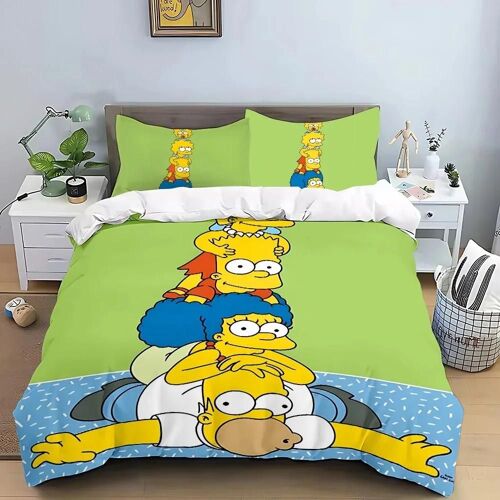Parure De Lit Imprimee Dessin Anime Ss-Simpson, Housse De Couette, Cadeau D'anniversaire De Luxe Pour Jeunes Enfants Et Filles