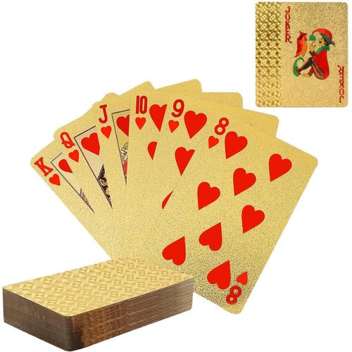 Eryi-Carte Poker, Jeux De Cartes Poker Plastique Imperméables, 54 Cartes, Jeux De Cartes Poker, Playing Cards, Professionnelles Cartes A Jouer Pour Le Blackjack, Le Canasta, Le Jeu De Tarot