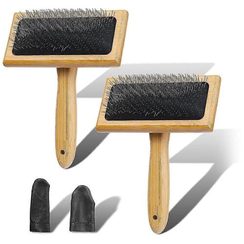 2pcs Cardeuses De Laine En Bois, Pour La Laine, Fibres, Chat, Brosse À Carder En Laine En Bois Pour La Laine Feutrage Filature Artisanat