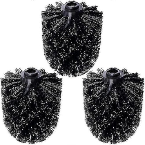Paquet de 3 tête de brosse de toilette de remplacement Brosse noire Replacement Bros
