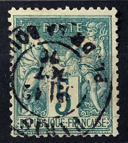 Sage 5c Vert (Type I = N Sous B) (Joli N° 64) Obl - France Année 1876 - Brn83 - N33767