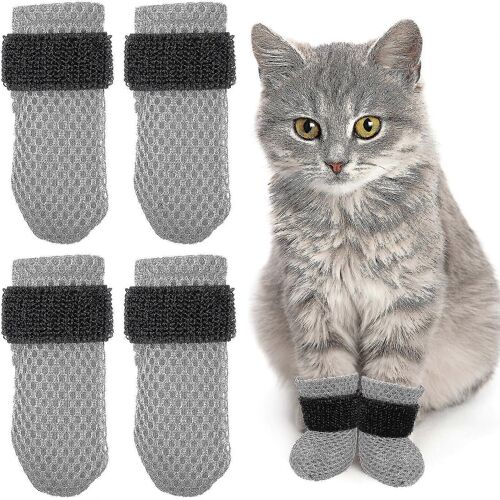 Lot De 4 Protège-Pieds Anti-Rayures Pour Chat, Bottes, Chaussettes Et Protège-Griffes